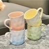Ceramic Ins Mug Water Cup Home Creative Gradient Color Breakfast Cup High Value Hand Pinch Pattern Couple Coffee Cup