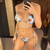 Schmetterling Gedruckt Mit Rock Bikini Frauen Bademode Weiblichen Badeanzug Vier-stück Bikini set Badende Badeanzug Schwimmen Dame