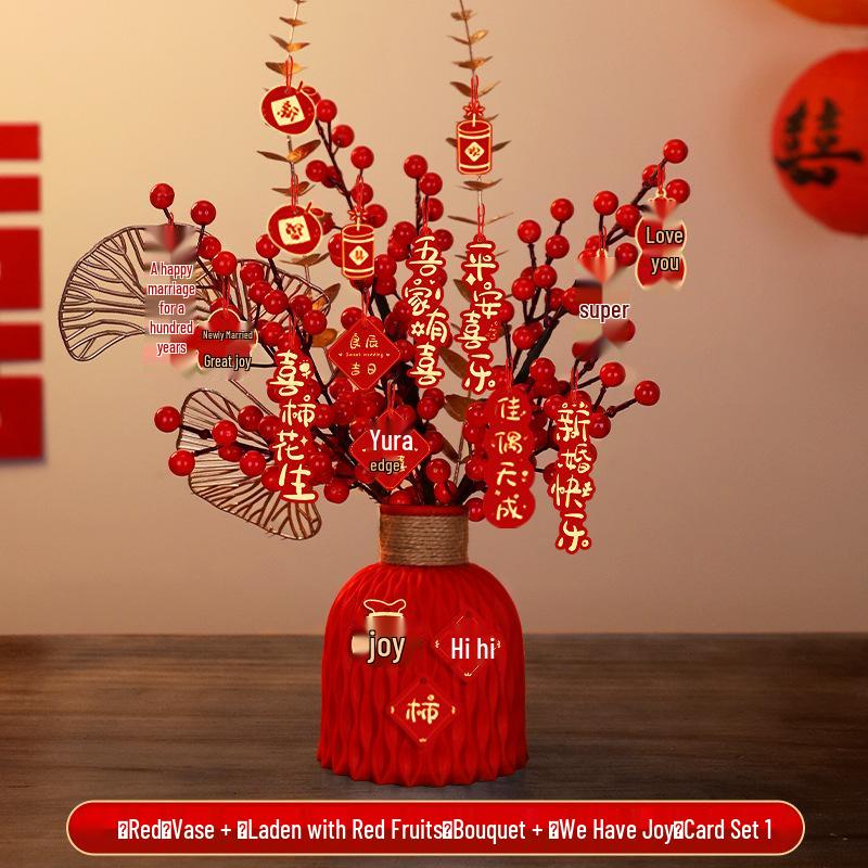 Bridal Arrangement Wedding Gift Plant Ornament for Living Room and Engagement Decorations