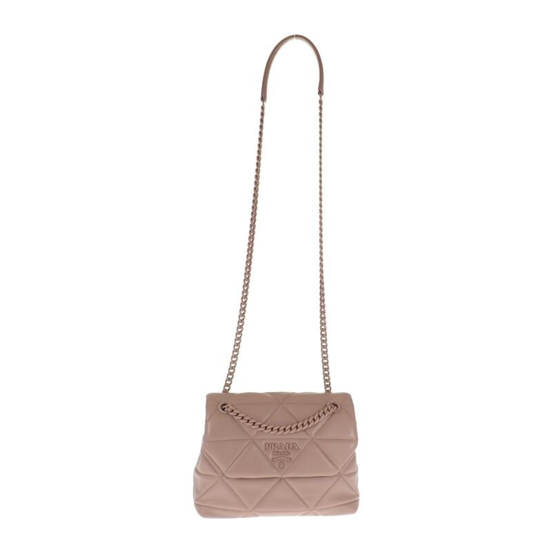 Prada 1BD233 Shoulder Bag Pink Beige Women