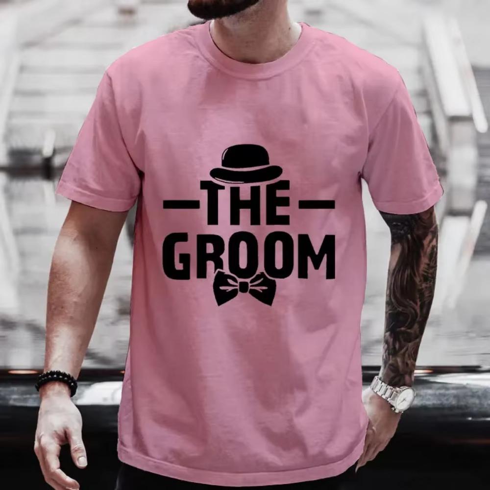 The Groom's Crew Y2k Tops Single Farewell Bachelor Stag Party Streetwear Team Groom Squad Best Man T Shirt Friends Wedding Tees