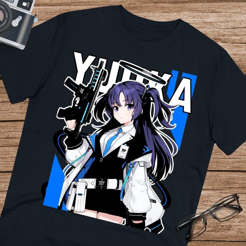 Anime Yuuka Blue Archive T Shirt Size S - 5Xl Black Size S - 5XL Unisex T-Shirt S