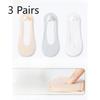 3 Pairs of Female Summer Thin Cotton Non Drop with Anti Skating Silk Shallow Mouth Invisible Deodorant Sweat Socks