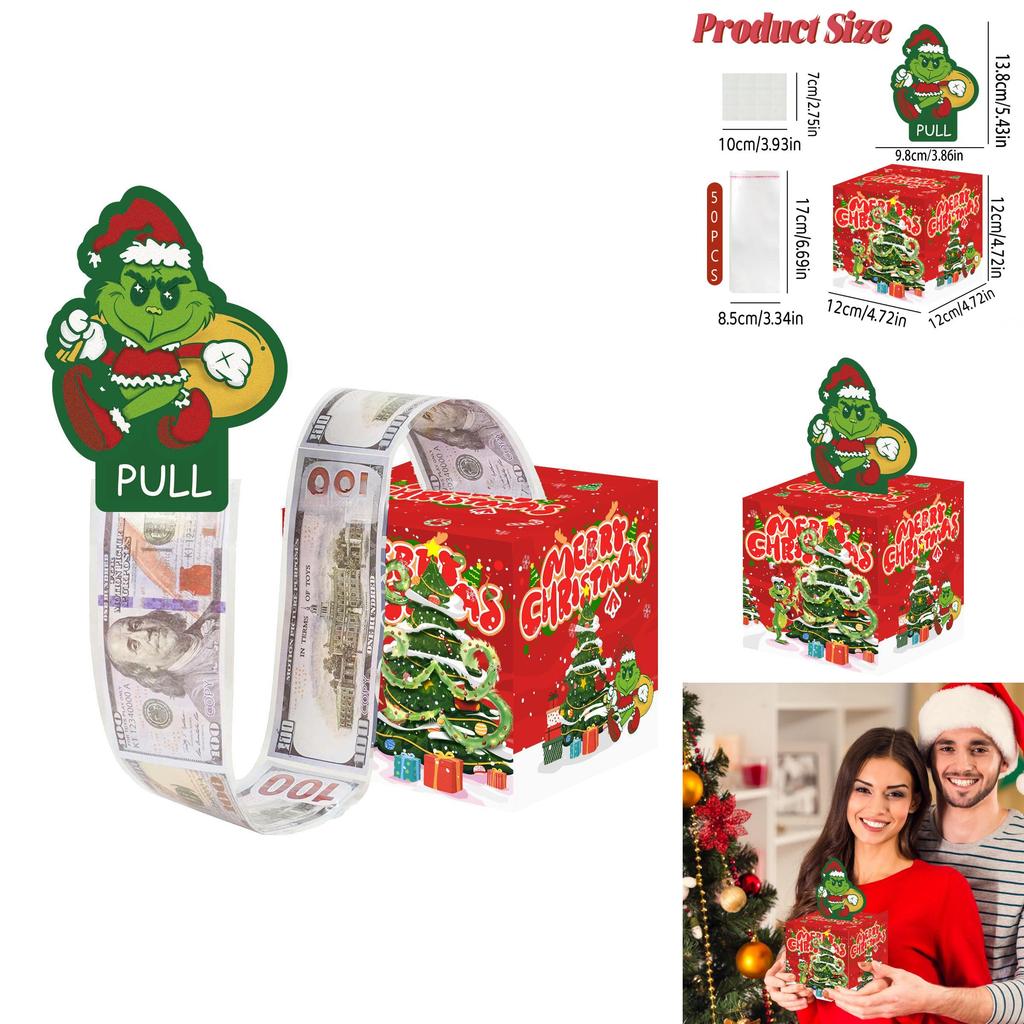Christmas Party Decor Gift Box With Green Grinch Theme For Holiday Celebrations