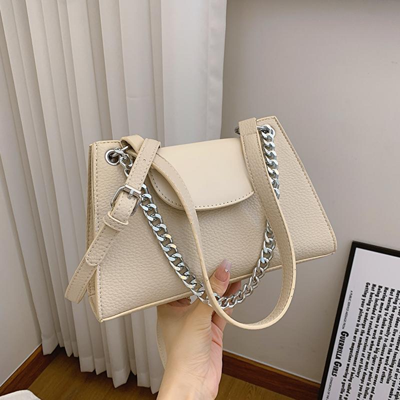 French Luxury Chain Underarm Bag for Women  Autumn New Texture PU Handbags Versatile Commute Female Crossbody Bags