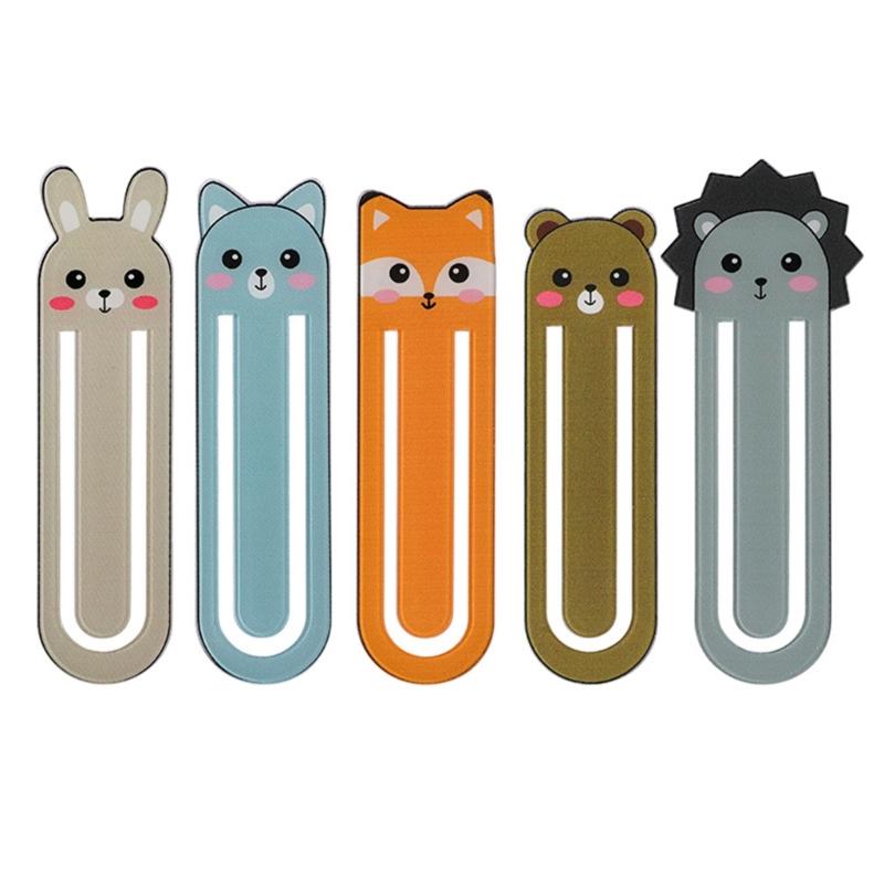 

5PCS Fun Office Supplies Adorable Acrylic Animal Paper Clips Acrylic Texture Suitable for Bookmarking and File Sorting 1