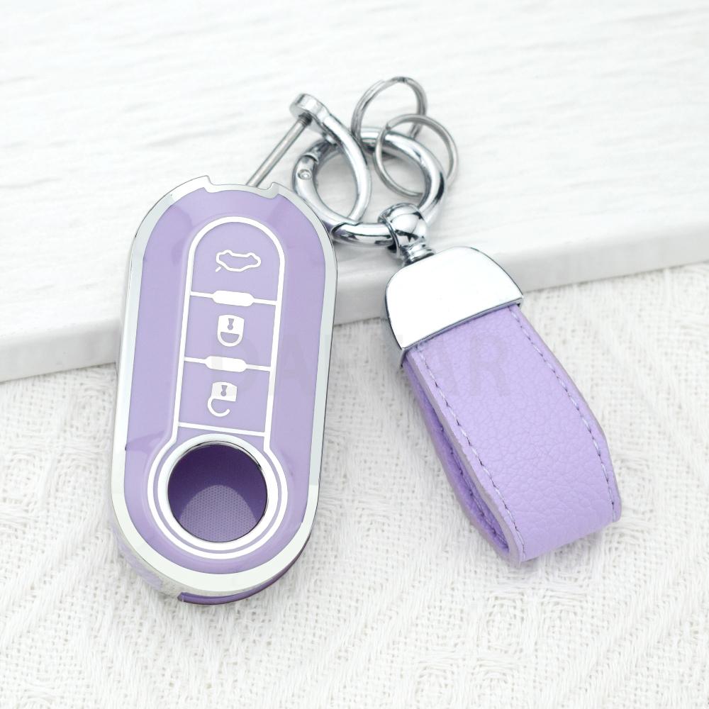 Auto Shell Case Fob for Fiat 500 Panda Punto Bravo Doblo Peugeot Boxer Citroen Relay Fiat Ducato Lancia Musa TPU Car Key Cover