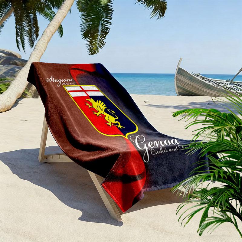 Genoa C.F.C. Logo Beach Towel, Large Soft Quick Dry Towel for Beach Camping Swimming