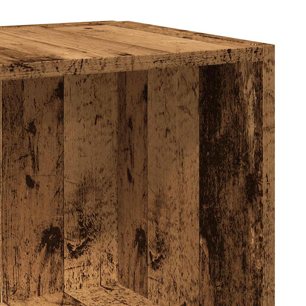 Corner Shelf Vintage Wood Look 33 X 33 X 100 Cm Engineered Wood