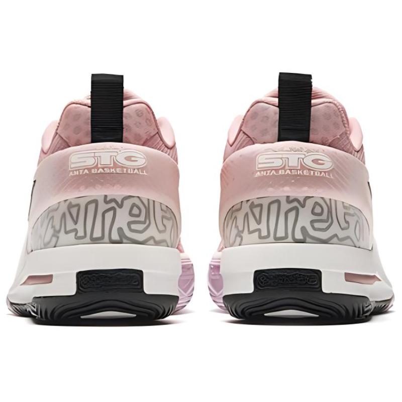 Anta Fengmang 1 Low Top Basketball Shoes Men's Pink Sneakers 112431104-4