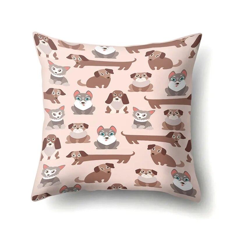 Hundemode Frischer Druck Kissenbezug Sofa