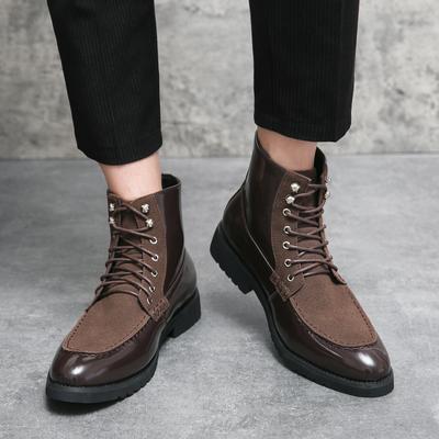 Casual Men's Leather Boots Fashion Designer Style Outdoor Leisure Business Daily Office Party High Top Leather Plus Size Shoes