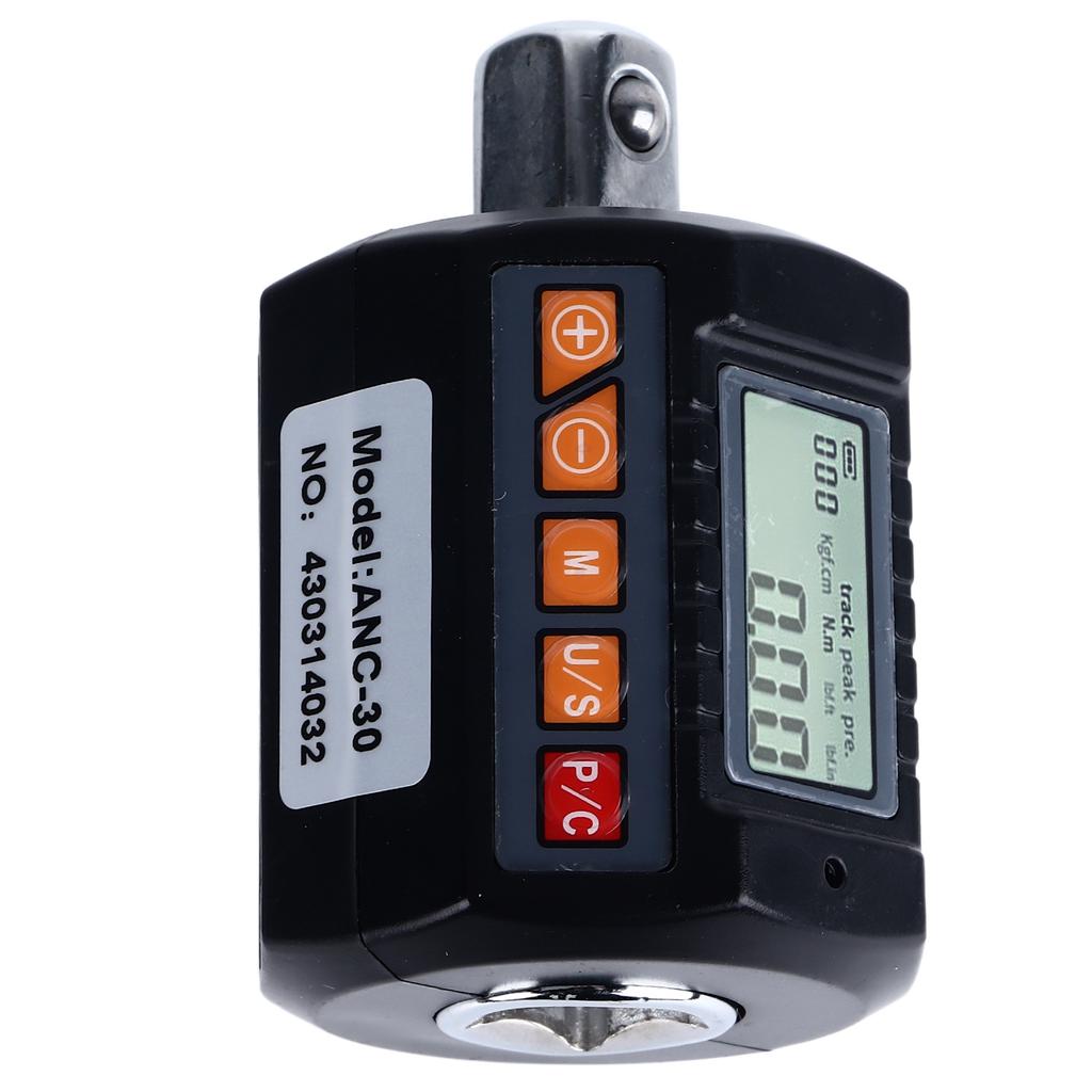 Digital Torsion Wrench Adapter 30N.m 4 Units LCD Backlit Display Torsion Meter with 14 and 38