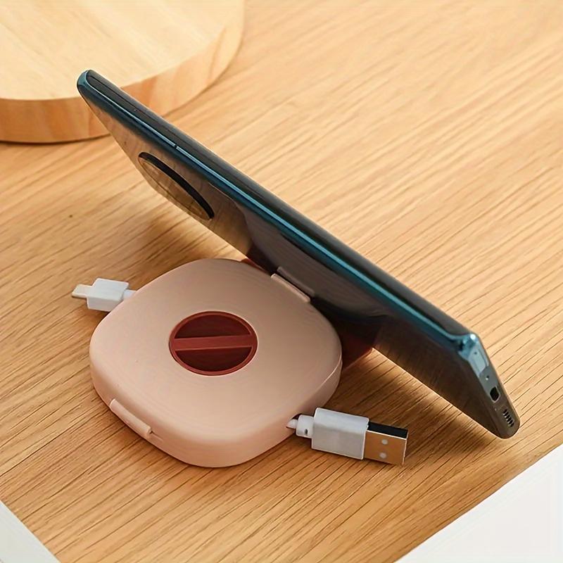Portable Wire Winder, Travel Wire Storage Box In 3 Colors, Retractable Wire Winder Holder-Fits Data Cable, Mouse Cable, Headphone Cable