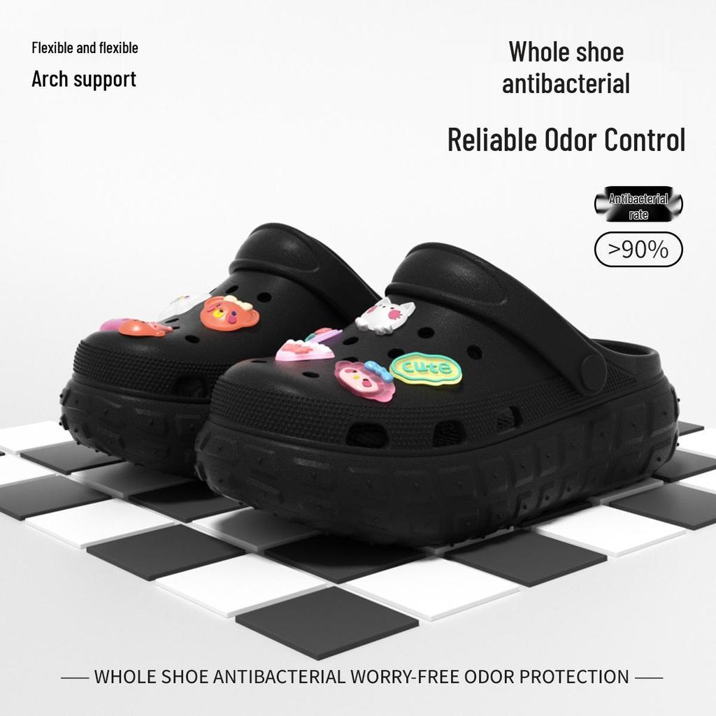 Women's Platform Clog Sandals: Non-Slip, Breathable, Wear-Resistant for Home & Beach