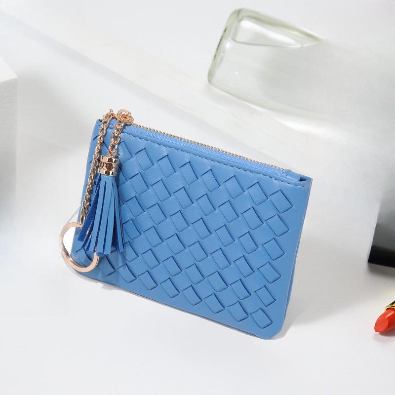 

Модная плетеная маленькая сумка для хранения макарон, брелок, кисточка, чехол для ID-карты, многофункциональный и практичный кошелек для монет