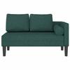 VidaXL Chaise longue avec coussins vert foncé tissu, canapé rembourré, canapé pour chambre à coucher, canapé à 2 places, 4007582