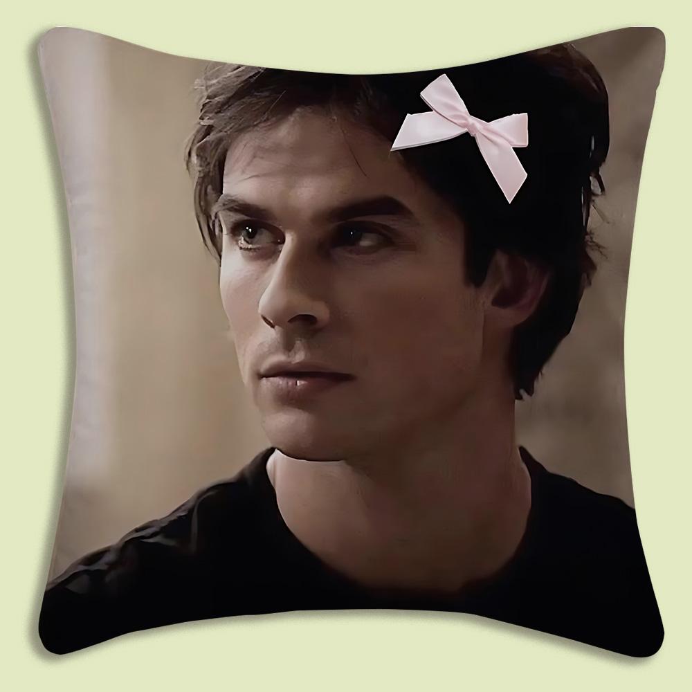 1pc Damon Salvatore Pillow Set Vampire Diaries Pillowcase Sofa Decoration Home Double Sided Printed Cute Cushion Cover