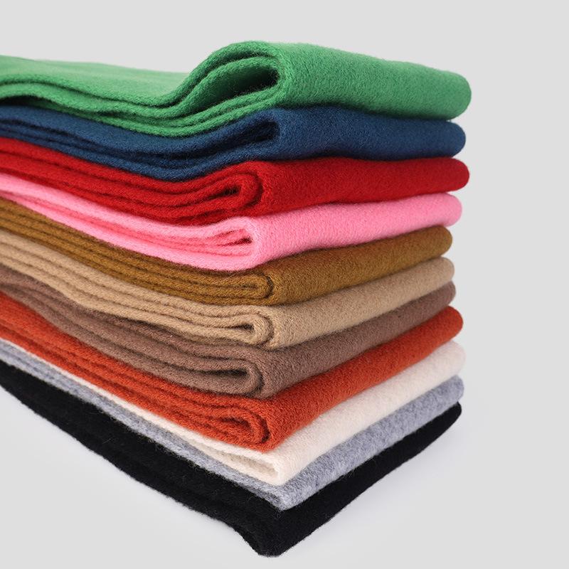 100% Australian Pure Wool Knitted Scarf For Women Men Autumn Winter Cashmere Couple Style Versatile Warm Neck Warmer Scarf