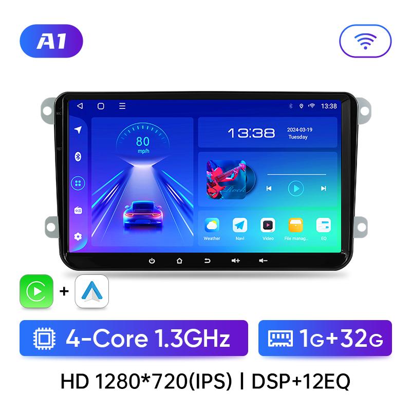 

Автомобильное мультимедийное радио для VW Volkswagen Polo Tiguan Golf Passat B6 B7 Jetta Skoda Octavia SEAT Wireless CarPlay Android Auto 2Din