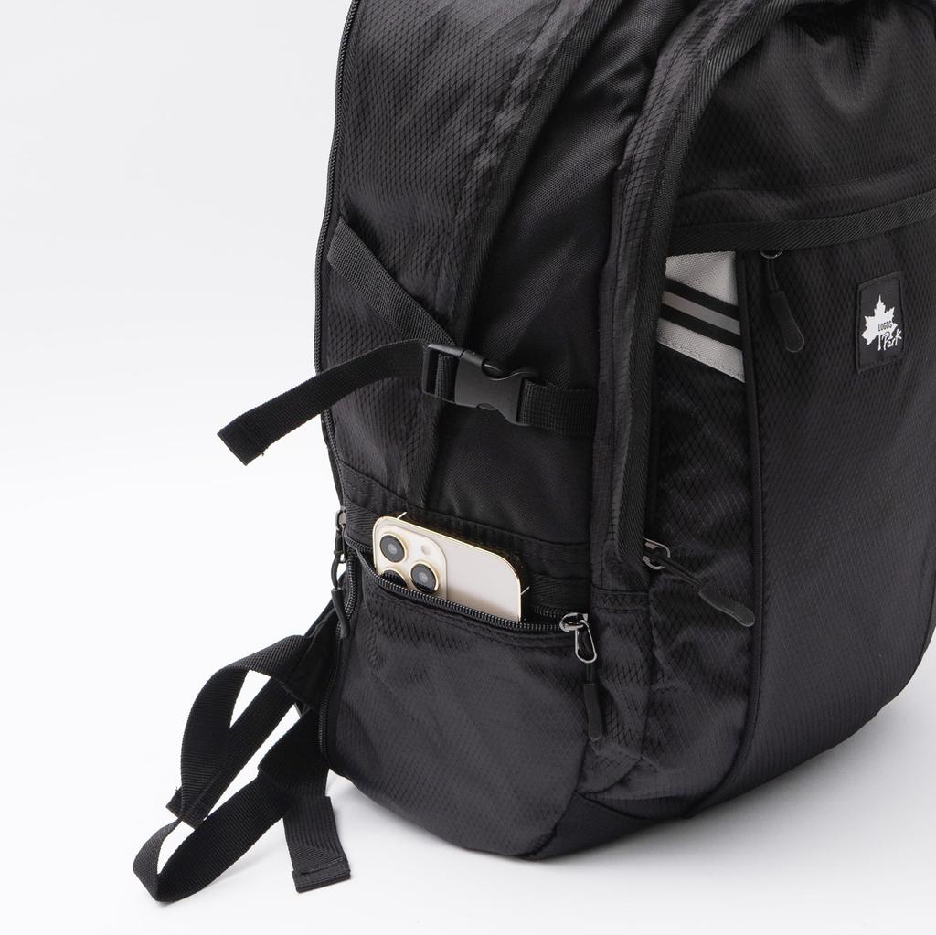 [Logospark] Backpack, L Size, Reflector, Daypack, Black, Large
