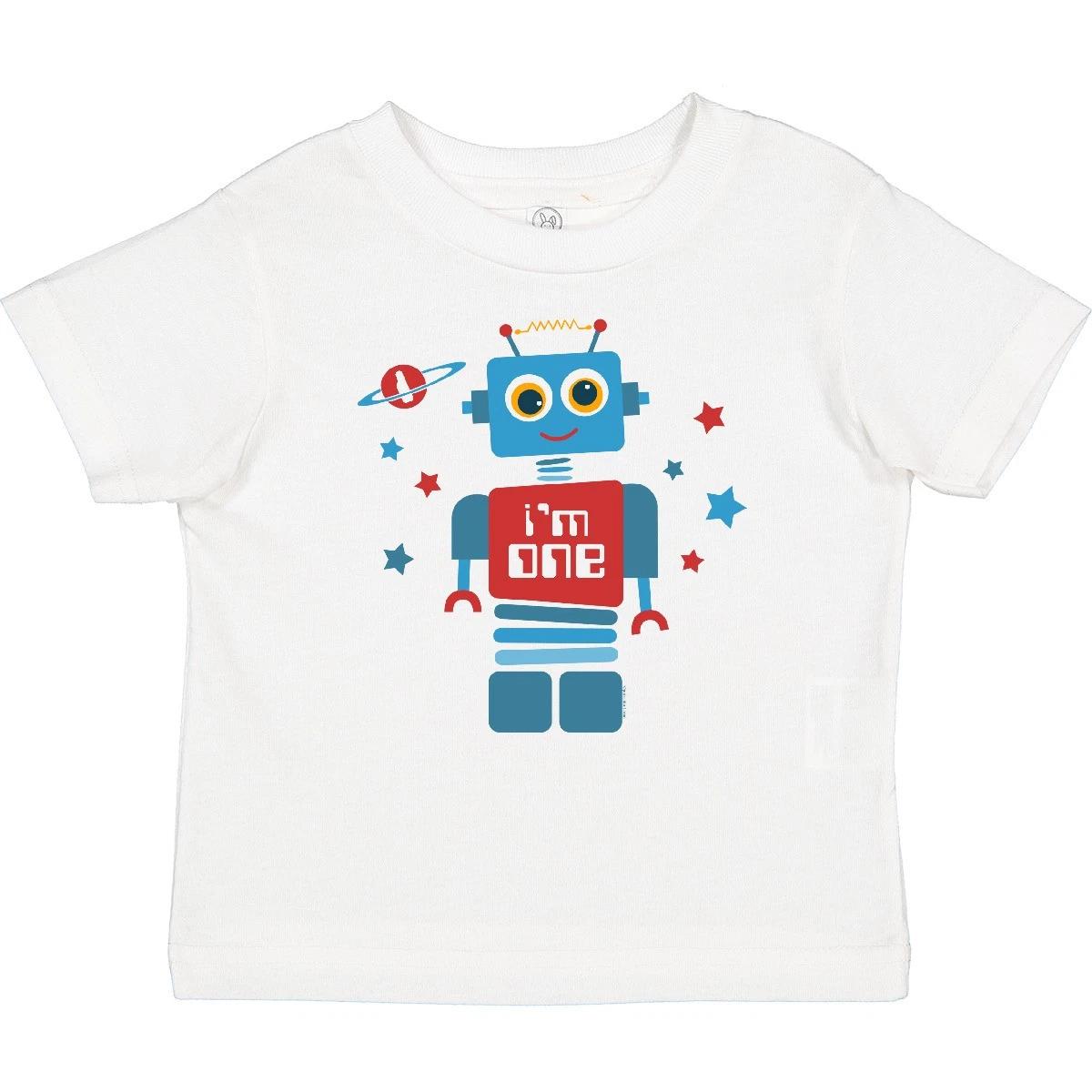 

Inktastic Robot 1st Birthday Baby T-Shirt Space Machine Science Fiction Stars 160