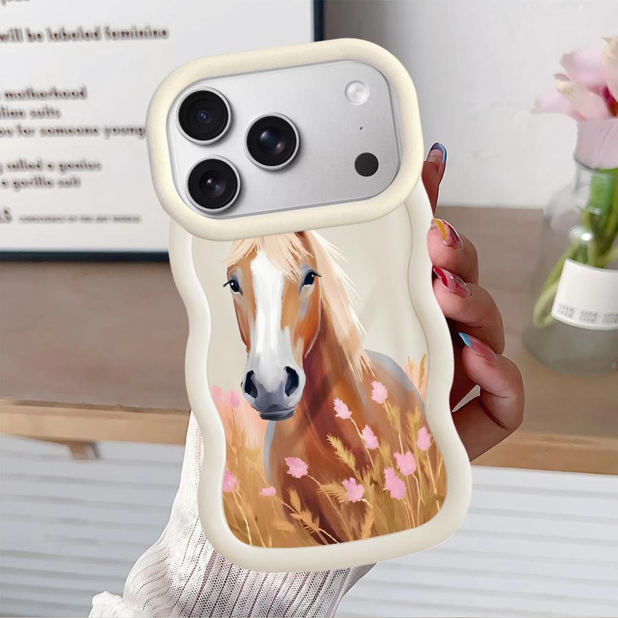 Case for iPhone XR 17 Air 16 Pro Max 8 14 11 15 Plus 12 13 Soft Phone Cover Cool Horse