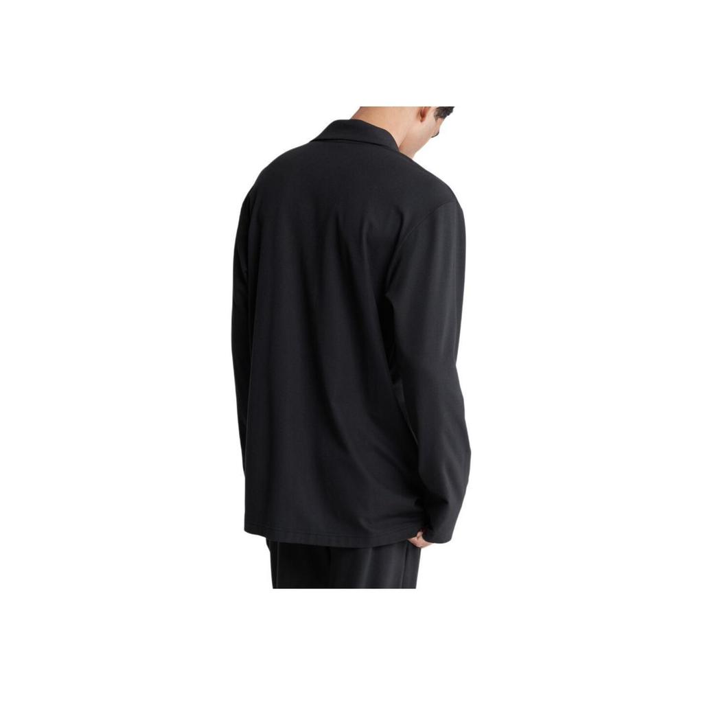 Calvin Klein Black Label Solid Color Suit Collar Long Sleeve Pajama Top Men tops NM2445-UB1