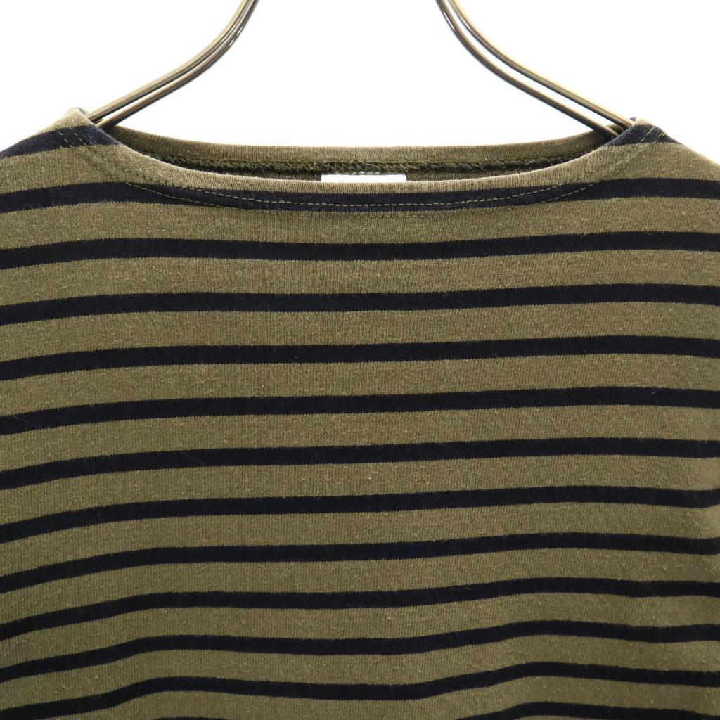Orcival Made In France Border Pattern Long Sleeve Boat Neck Basque Shirt Women Used