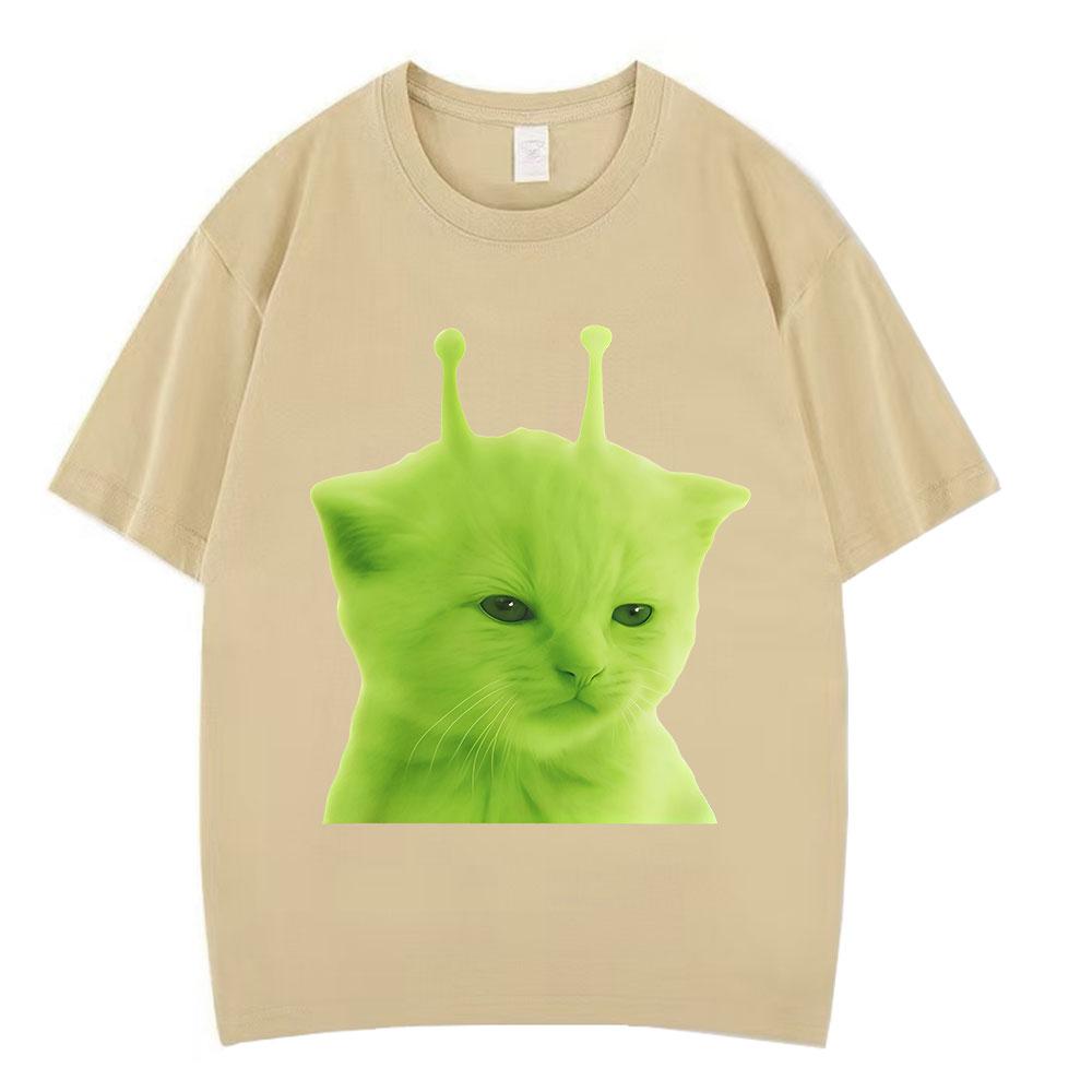 Funny Cat Meme T Shirts Unisexs Women Casual Cotton Vintage Tshirt Fashion Short Sleeve Oversized Harajuku Tshirts Streetwear