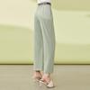 Women's High-Waist Straight-Leg Cropped Casual Trousers