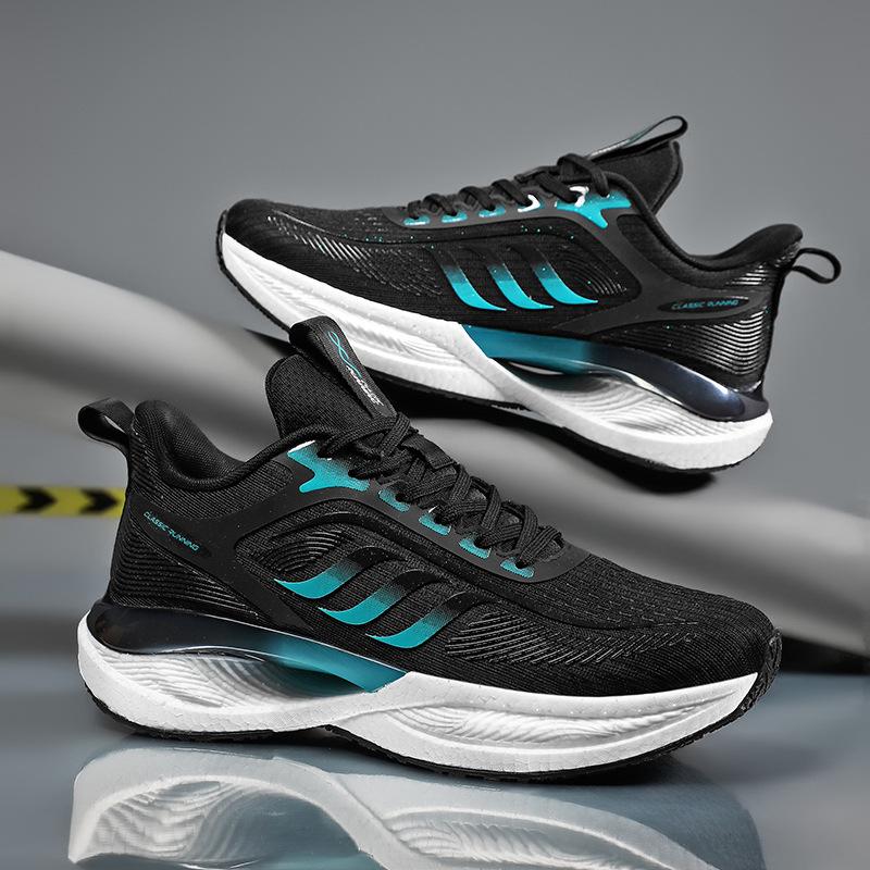 2025 new autumn running shoes, soft-soled popcorn men's and women's running shoes, large-size couple breathable sneakers