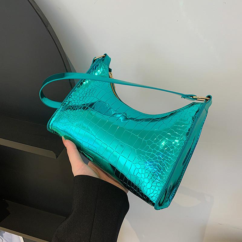 Stylish Stone Pattern Solid Color Shoulder Bag In Chic Vintage Design For Women
