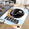 Flyers Hockey Team Football Pattern Soft Area Rug Non Slip Indoor Floor Carpet Sports Decor Mat for Bedroom