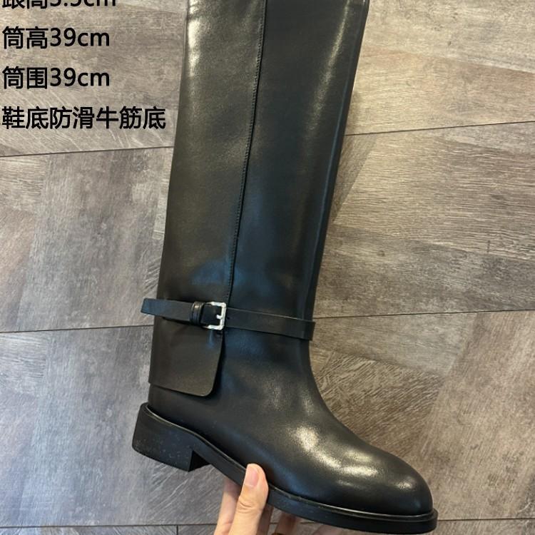 Fashion 2025 Women Autumn Winter Slip-On High Boots for Woman's Luxury Design Brand Round Toe Riding Boots Ladies Motorcycle Botas
