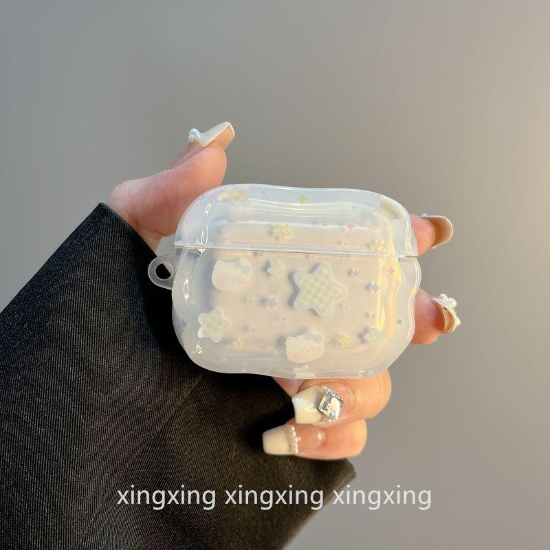 INS Cute Blue XINGX Cat Applicable Airpods4 Protective Case Apple Bluetooth Airpodspro2 Earphone Case 3 Generation