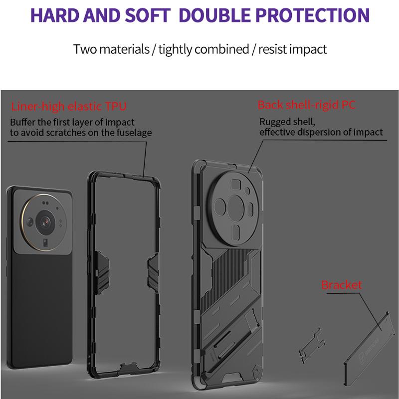 Shockproof Case For Xiaomi 12T Pro Mi 12S Ultra Mi12 Lite Bumper Armor Holder Back Coque for Redmi Note 12 Pro 12C Phone Cover