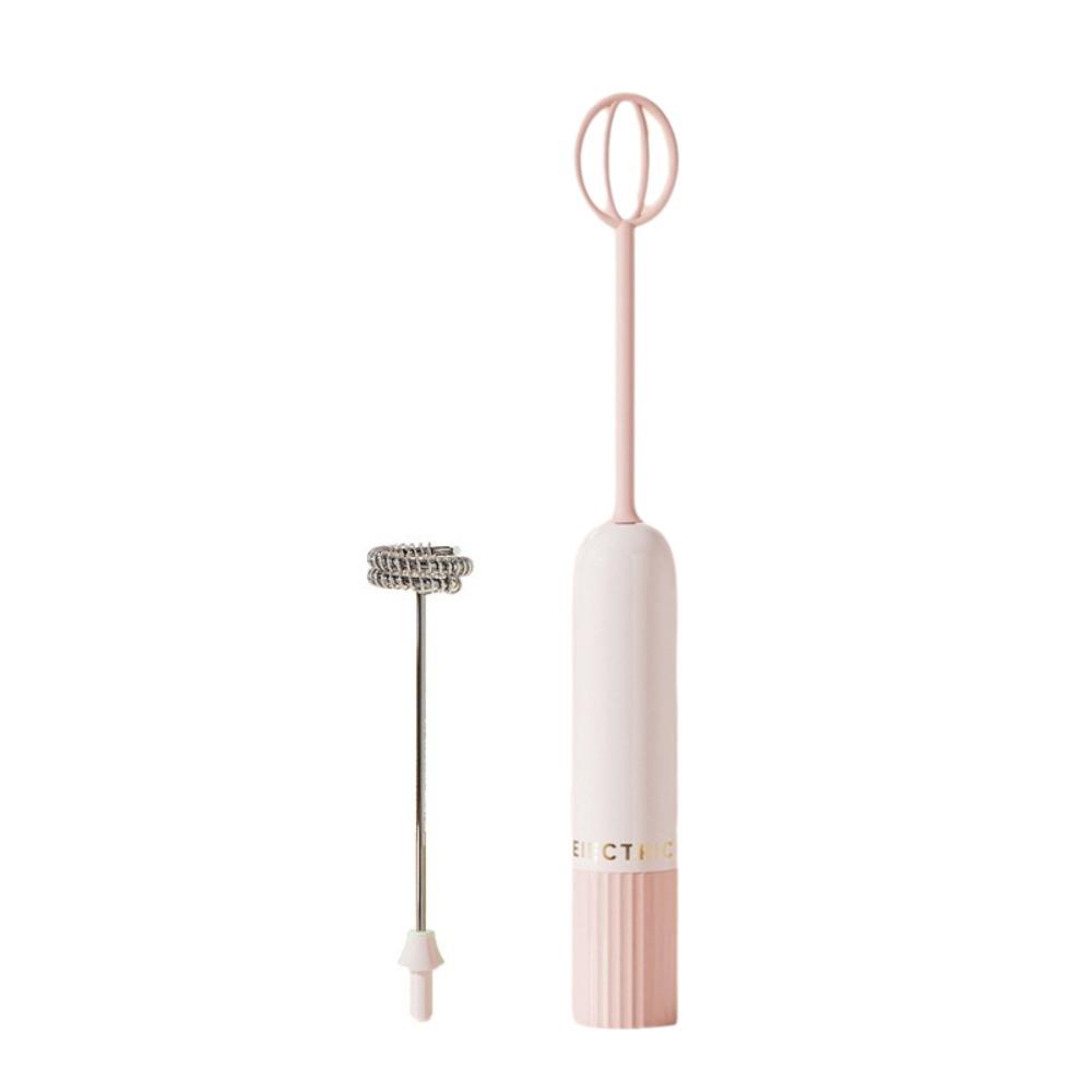 Handheld Electric Milk Frother Replacement Head Wireless Coffee Whisk  Kitchen Whisk Tools розовый