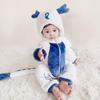 Autumn/Spring Thick Baby Dinosaur Romper - Warm, Cute, Perfect for Outings