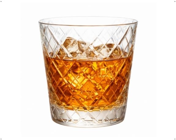 240ml Crystal Whisky on the Adult Space Dishwasher Safe Glass, Kiriko, Rocks, Series, чистый