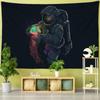 Astronaut Wandteppich mit schwarzem Hintergrund Farbe Qualle Interstellarer Himmel Wandteppich Wandbehang Hippie Boho Wohnheim Dekor