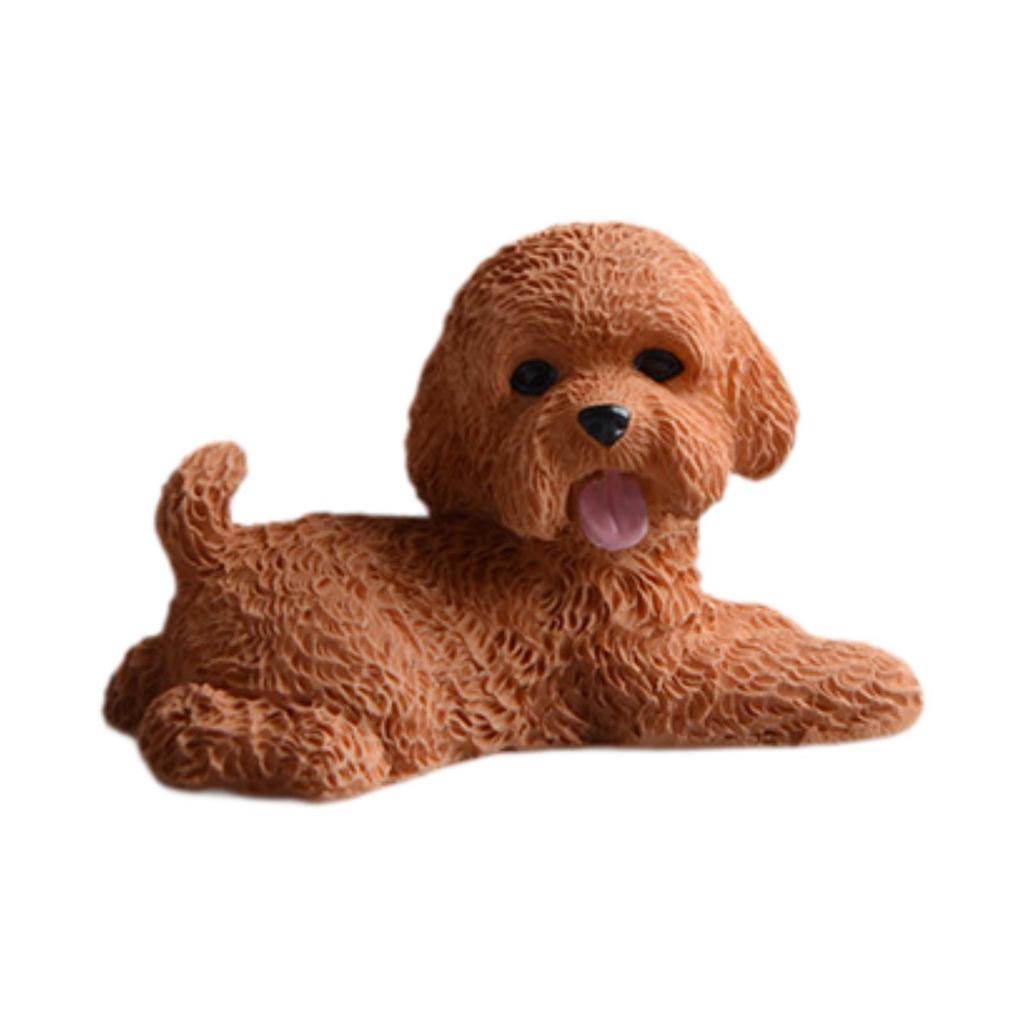 Dog Miniature Figurine Small Sculpture for Cabinet Living Room Office