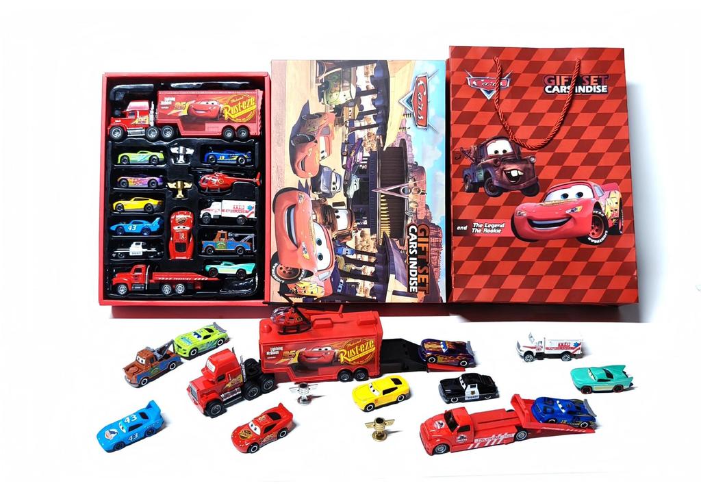 Cars 3 Lightning McQueen & Storm Alloy Toy Set - Black, Mater Edition, Kids' Gift