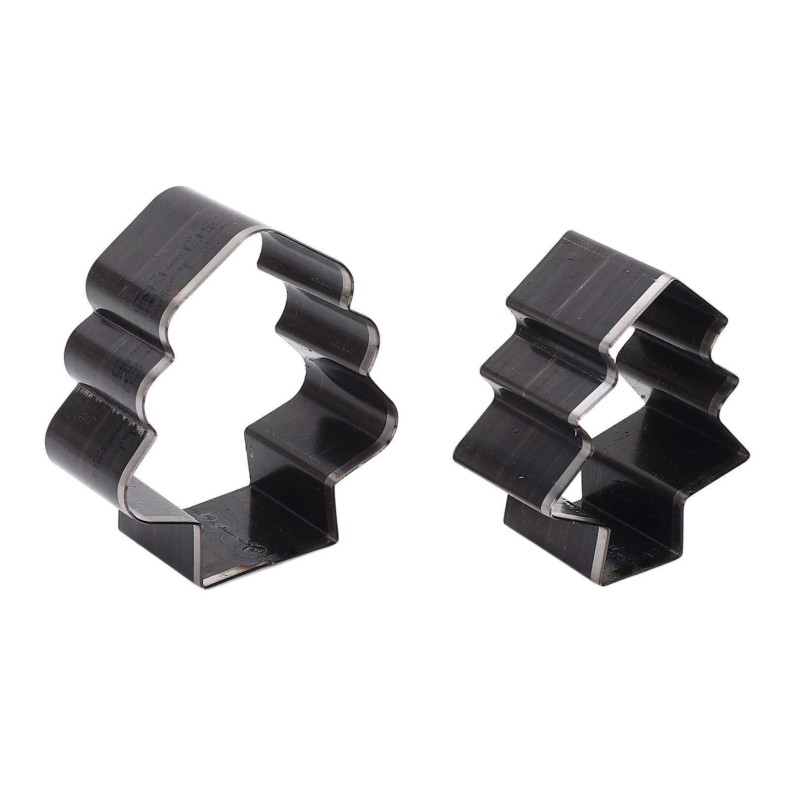 

2Pcs Leather Cutting Die Xmas Tree Shaped Alloy Steel 54mm 47mm High Leather Punching Die for Crafts Decorations