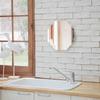 Mirror Wall Hanging Entrance Octagon Octagon Made in Japan Feng Shui Good Luck 35 x 35cm Rental Stickable Design Kagami Shape [Apartment Mirror]