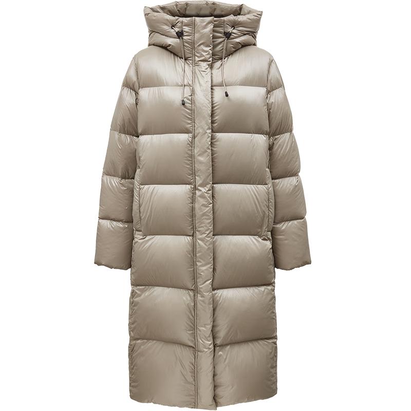 

ONLY Women s 2024 Winter Hooded Long Goose Down Jacket S