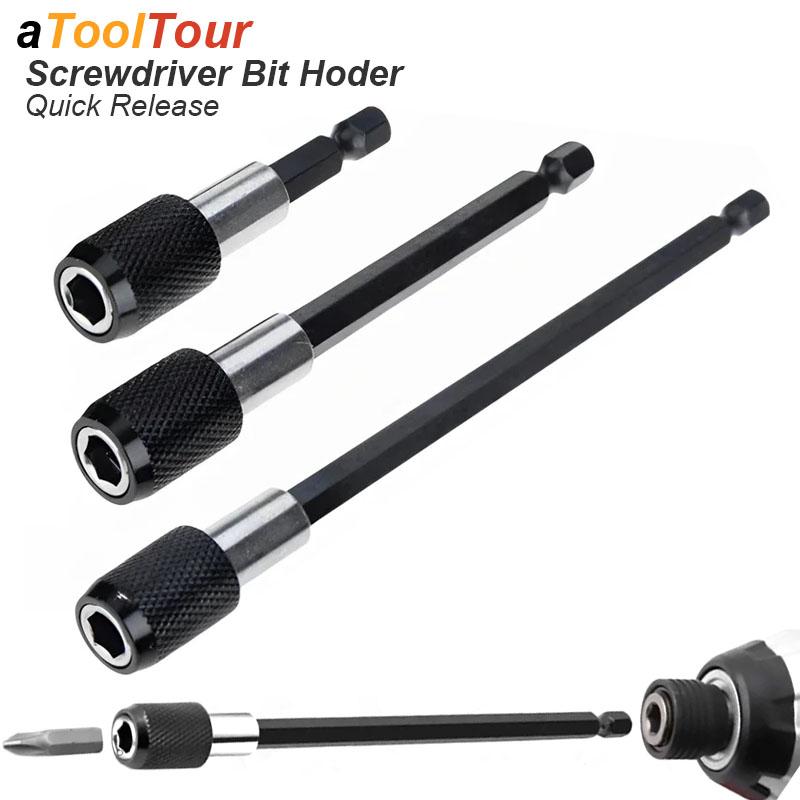 

Hex Screwdriver Drill Bit Holder Magnetic Quick Change Release Adapter Transfer Lever Chuck Universal 1/4 Extension Bar Tool