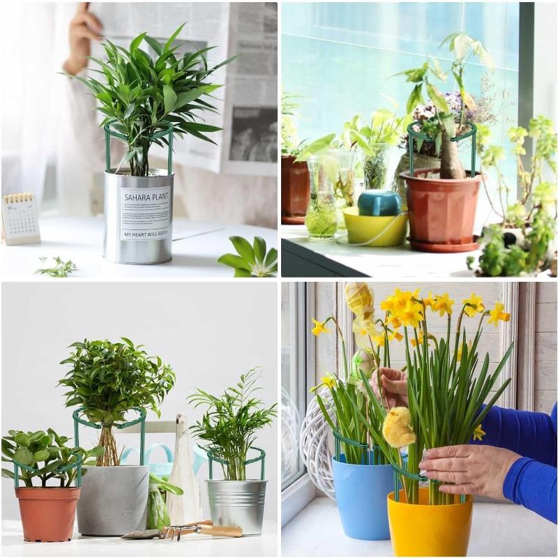 2/4/6PCS Plastic Plant Support Pile Frame Greenhouse Arrangement Semicircle Fixed Rod Indoor Flower Plant Vine Climbing Bracket