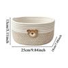Cotton Rope Storage Basket Woven Organizer Bin 25x18cm Household Cosmetic Hairpin Deposit Container Book Toy Classification Case