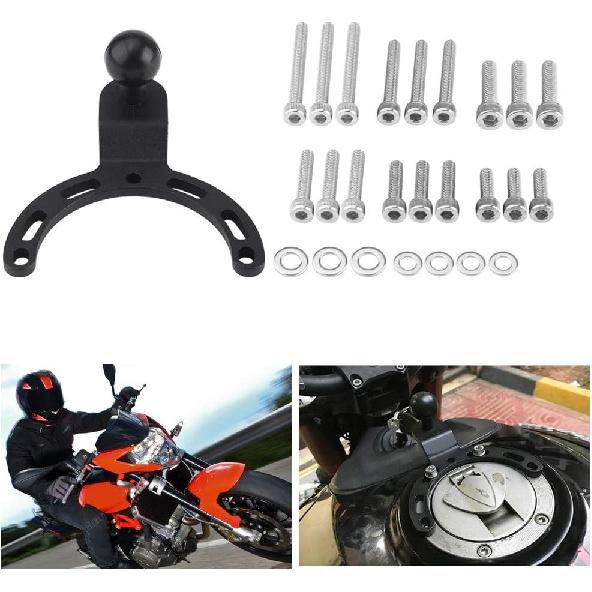 KIMISS Adjustable Motorcycle Tank Mount Bracket,Gas Tank Mount GPS Phone Camera Bracket Hoder for Kawasaki for Honda for Yamaha